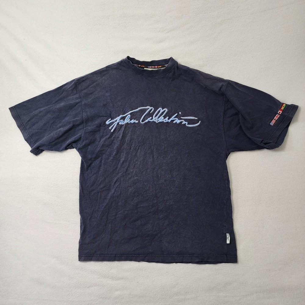 Vintage Y2k Fubu T Shirt Men XL Blue Skater Hip Hop Embroidered Limited Edition